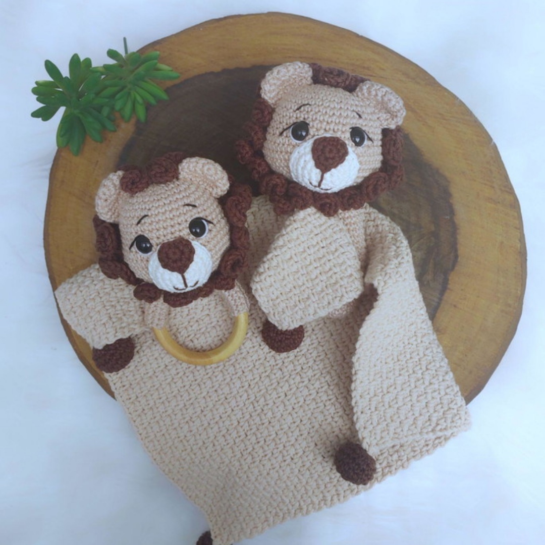 Naninha Leão Amigurumi (Manta de Apego)
